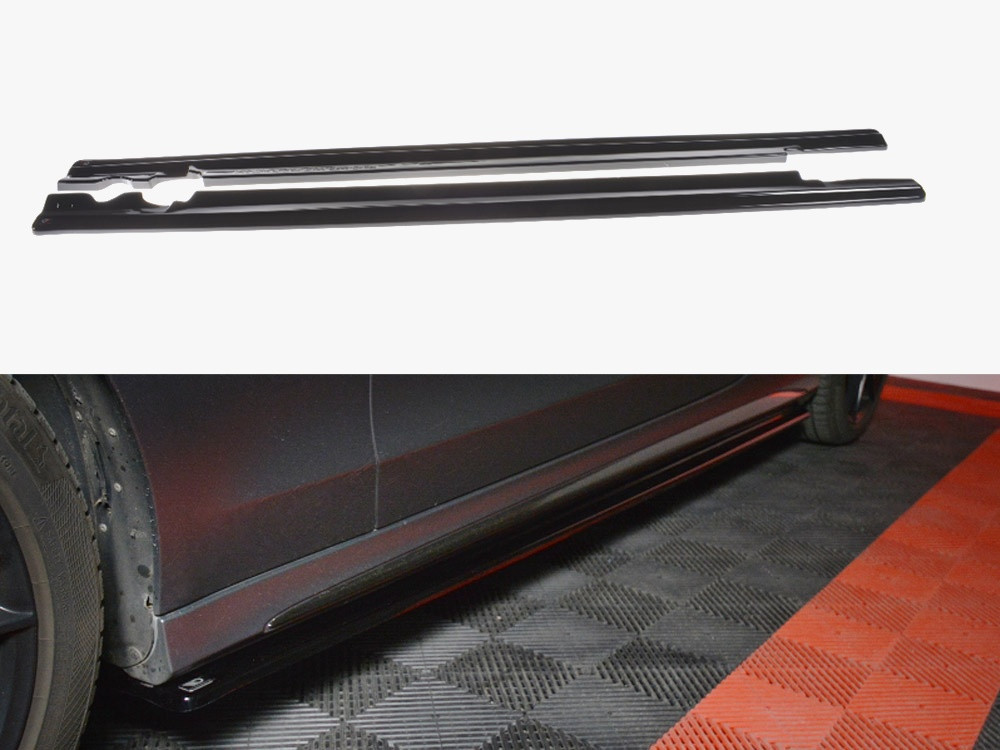 Maxton Side Skirts Splitters Mercedes C-class W205 Coupe Amg-line (2015-2018)
