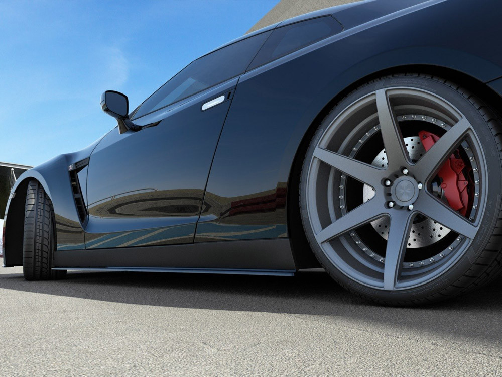 Maxton Side Skirts Diffusers Nissan GT-R Preface Coupe (R35-Series)