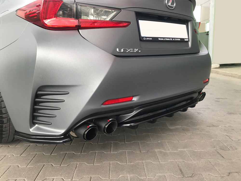 Maxton Central Rear Splitter (With Vertical Bars) Lexus RC (2014-UP)