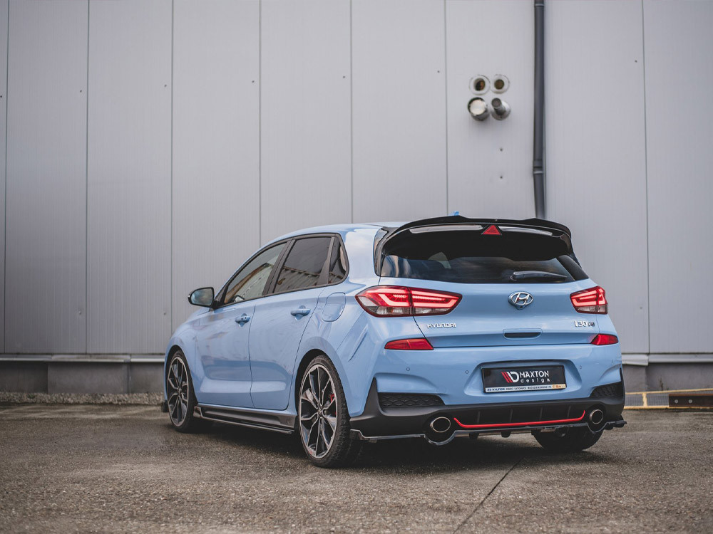 Maxton Central Rear Splitter (Vertical Bars) Hyundai I30 N Mk3 Hatchback