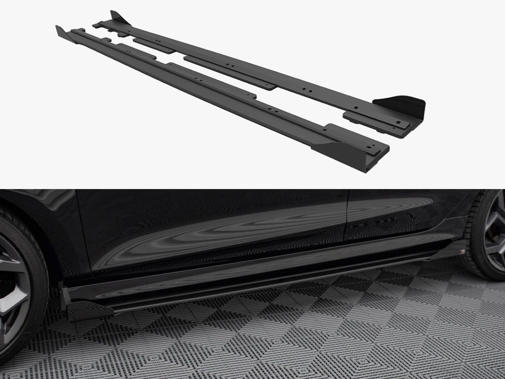 Maxton Street PRO Side Skirts Diffusers + Flaps Ford Fiesta ST / ST-Line Mk8 Maxton Street PRO Side Skirts Diffusers + Flaps Ford Fiesta ST / ST-Line Mk8