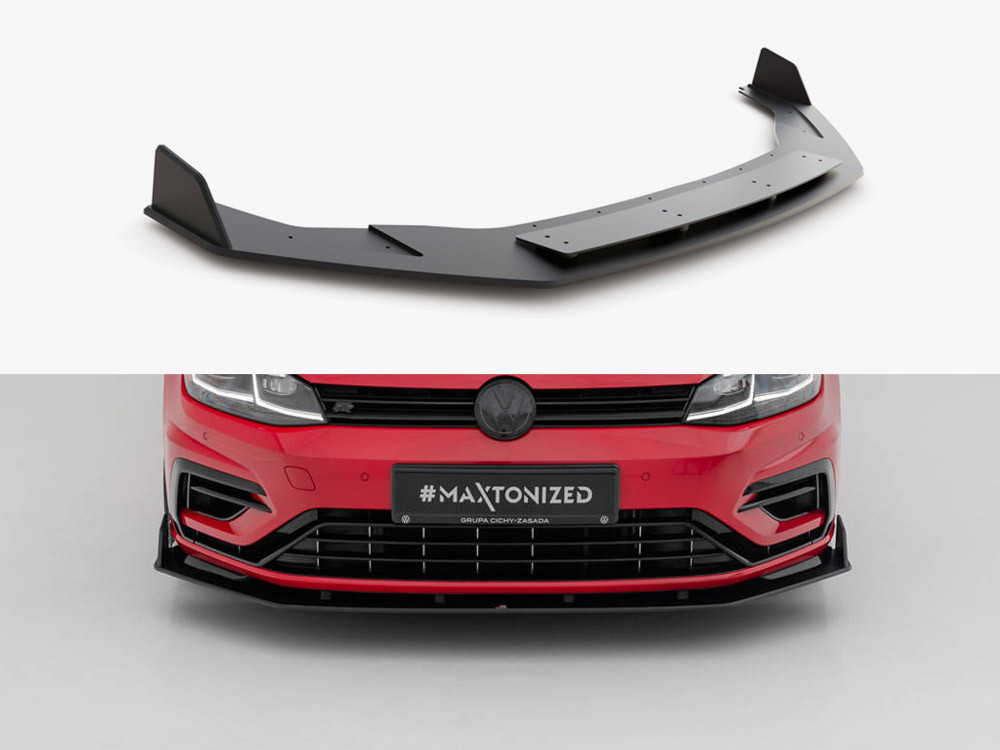 Maxton Street PRO Front Splitter V.2 Volkswagen Golf R / R-Line Mk7 Facelift
