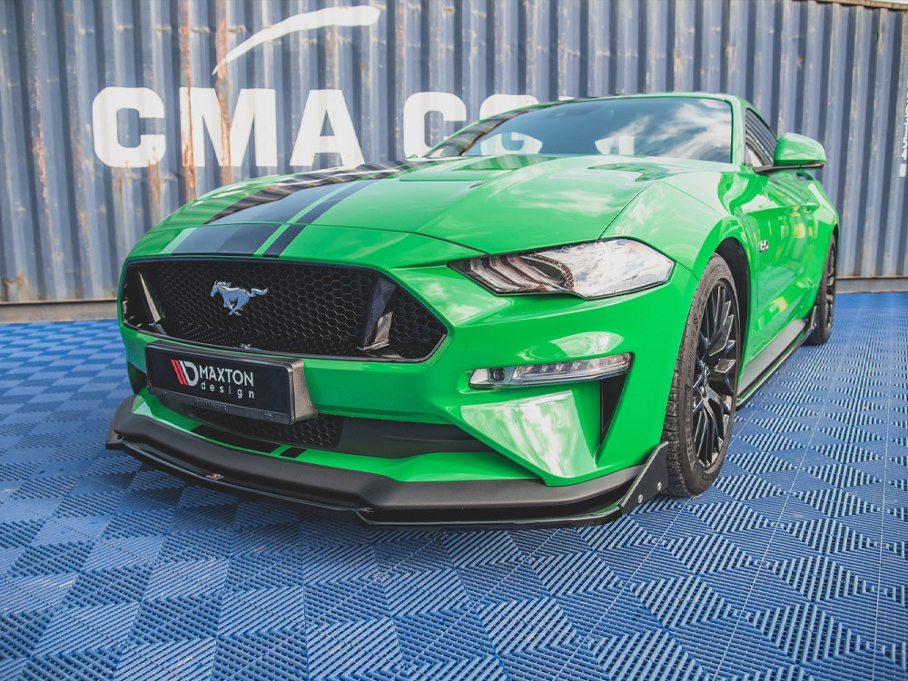Maxton Front Splitter V.2 + Flaps Ford Mustang GT Mk6 Facelift