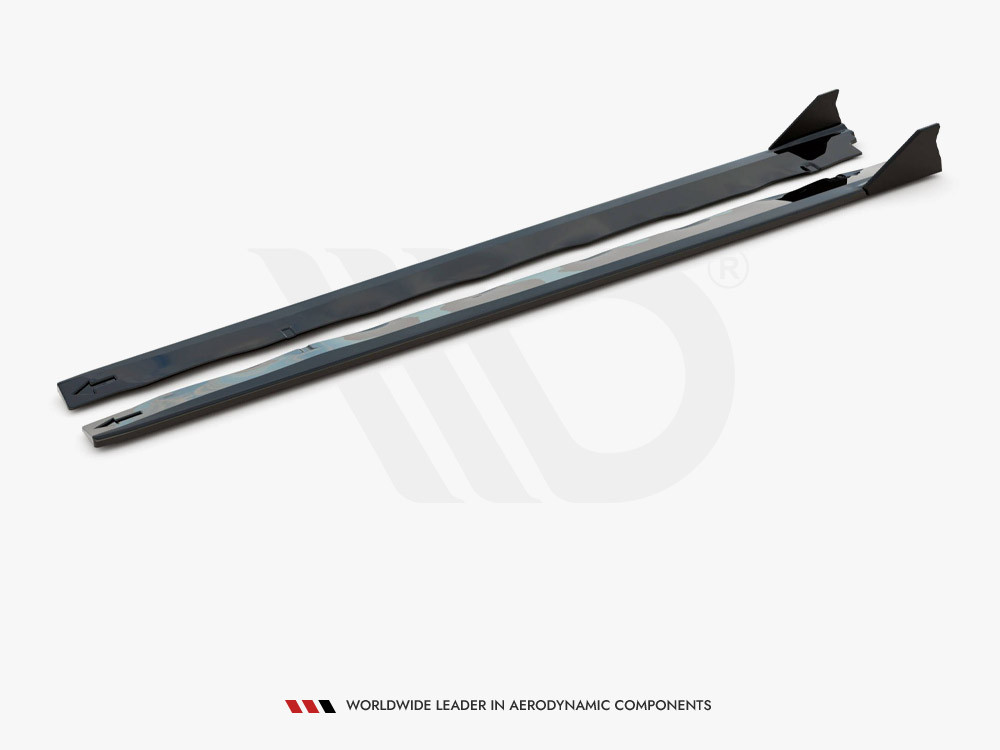 Maxton Side Skirts Diffusers + Flaps Ford Mustang GT Mk6 Facelift (2017-)