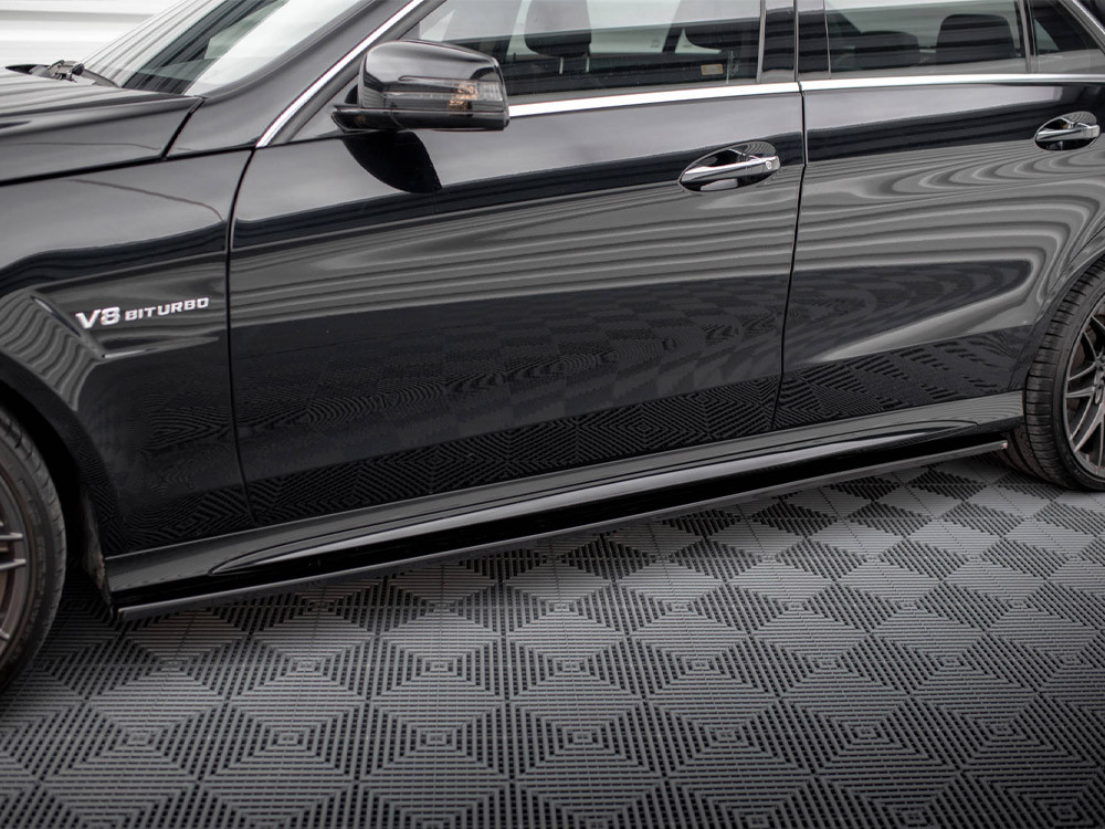 Maxton Side Skirts Diffusers Mercedes E63 AMG / AMG-Line Sedan W212 Facelift