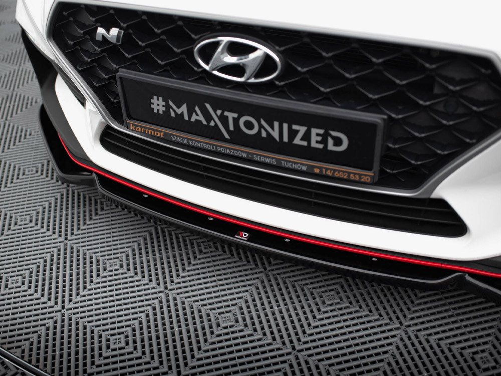 Maxton Front Splitter V.6 + Flaps Hyundai I30 N Mk3 Hatchback / Fastback