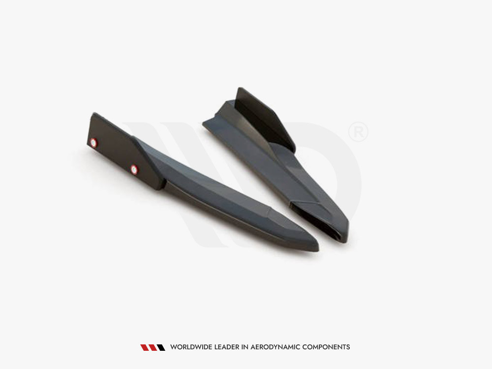 Maxton Rear Side Splitters V.2 + Flaps Skoda Octavia RS Estate / Liftback Mk4 / Mk4 Facelift