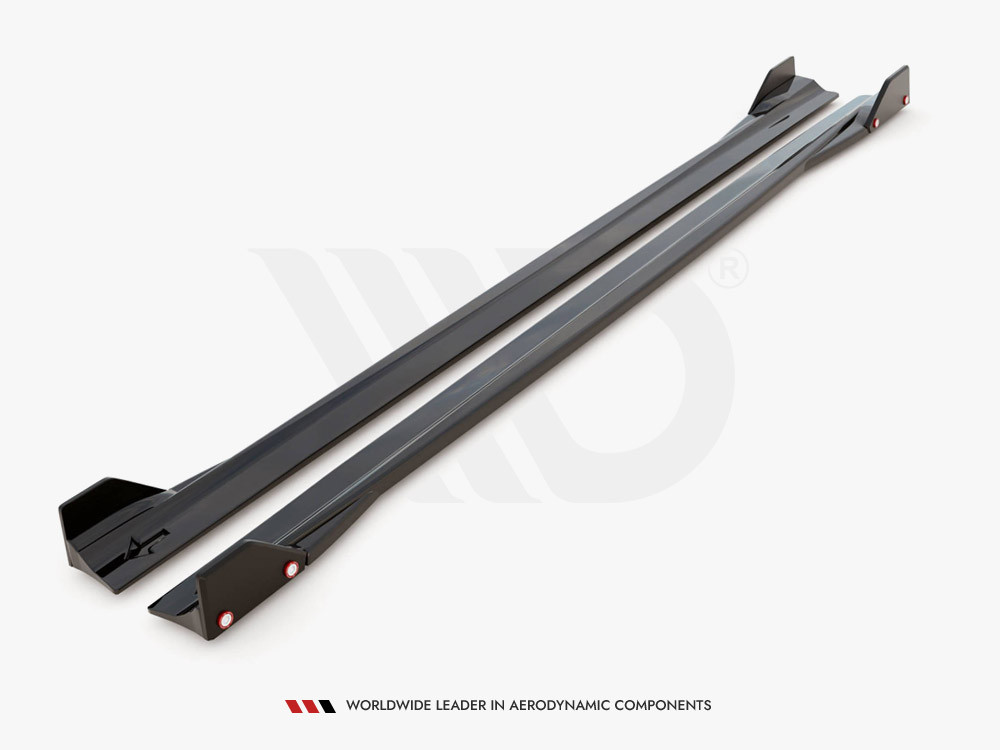 Maxton Side Skirts Diffusers V.2 + Flaps Mercedes AMG A45 S