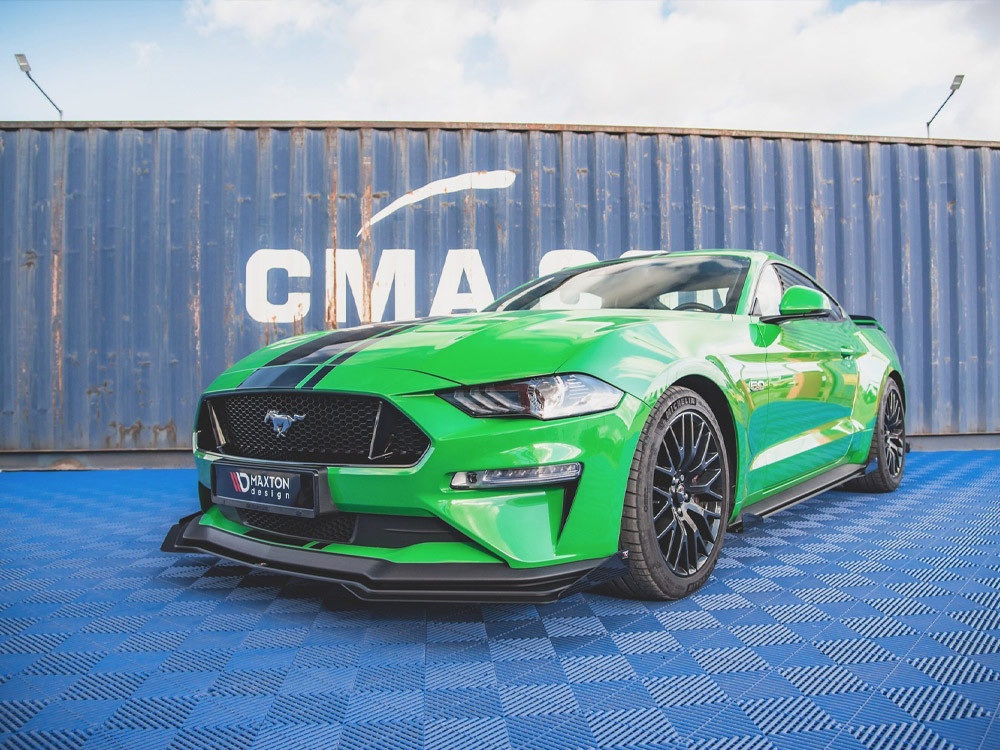 Maxton Street PRO Front Splitter V.1 + Flaps Ford Mustang GT Mk6 Facelift