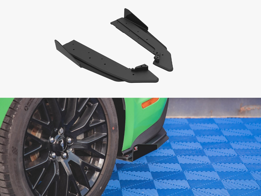 Maxton Street PRO Rear Side Splitters V.1 + Flaps Ford Mustang GT Mk6 Facelift