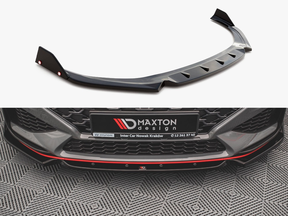 Maxton Front Splitter V.1 + Flaps Hyundai I30 N / I30 N-Line Hatchback / Fastback Mk3 Facelift