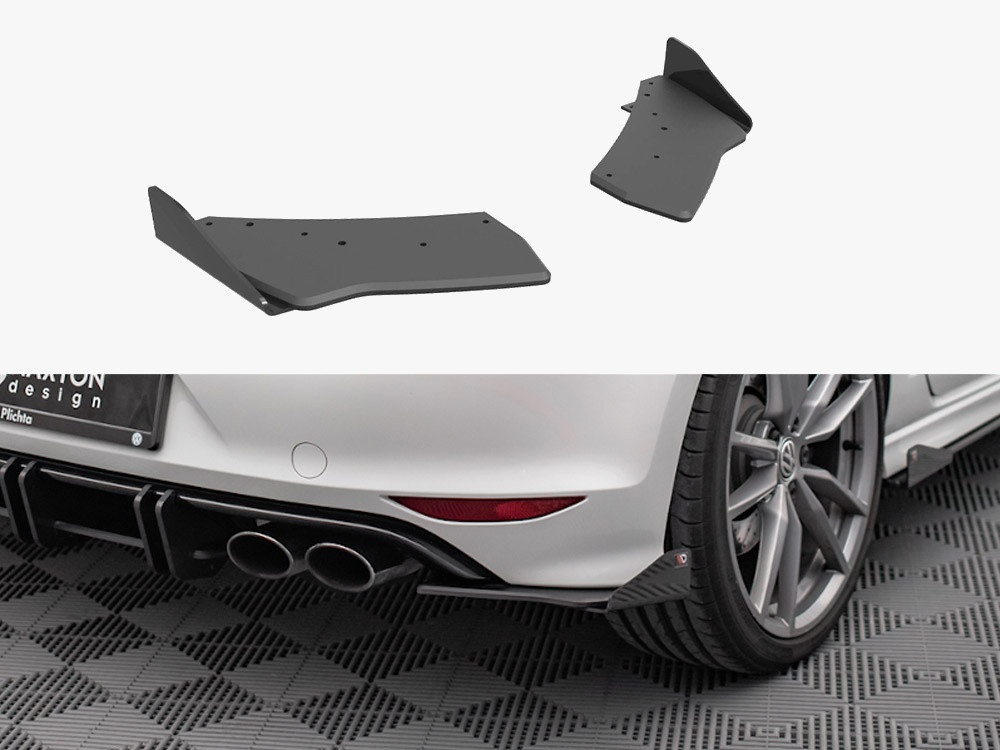 Maxton Street PRO Rear Side Splitters + Flaps VW Golf R Mk7