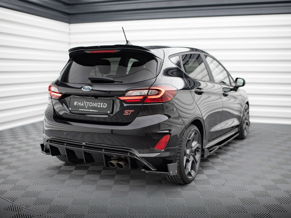 Maxton Rear Side Splitters V.4 + Flaps Ford Fiesta ST Mk8