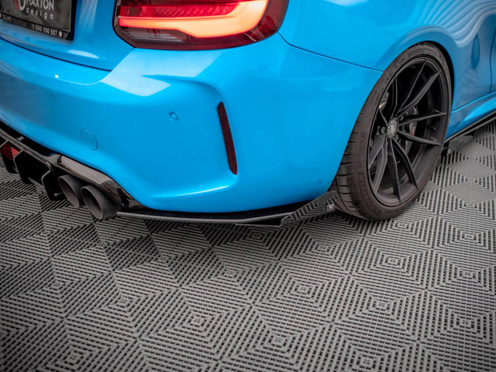 Maxton Street PRO Rear Side Splitters (+flaps) Bmw M2 F87 (2016-2020)