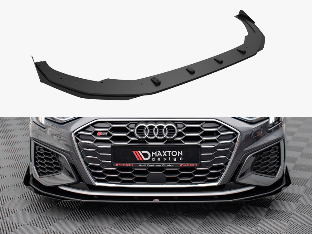 Maxton Street PRO Front Splitter V.1 + Flaps Audi S3 / A3 S-Line
