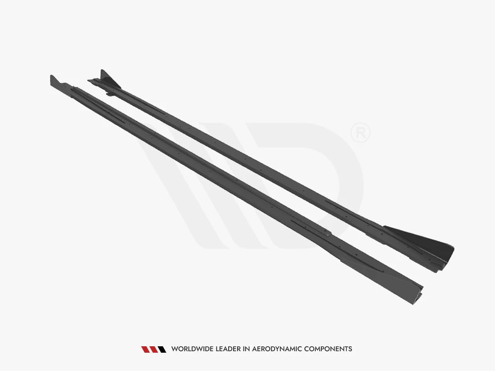 Maxton Street PRO Side Skirts Diffusers + Flaps Audi S3 / A3 S-Line 8Y / 8Y Facelift
