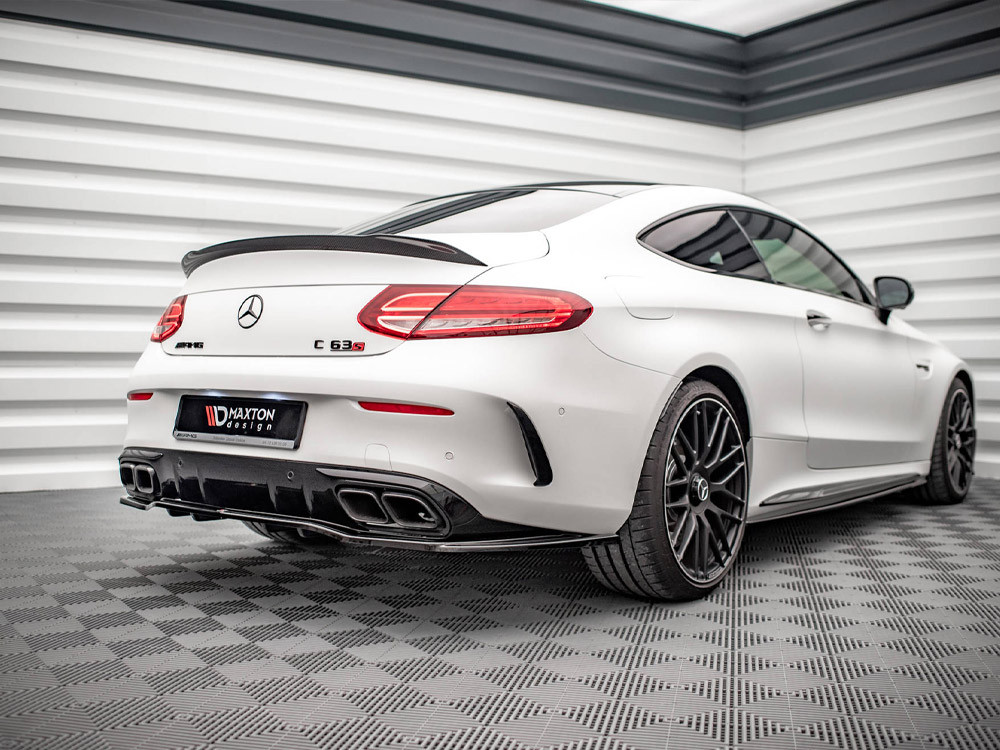 Maxton Rear Splitter (Vertical Bars) Mercedes-AMG C 63AMG Coupe AMG Aero Pack C205 Facelift