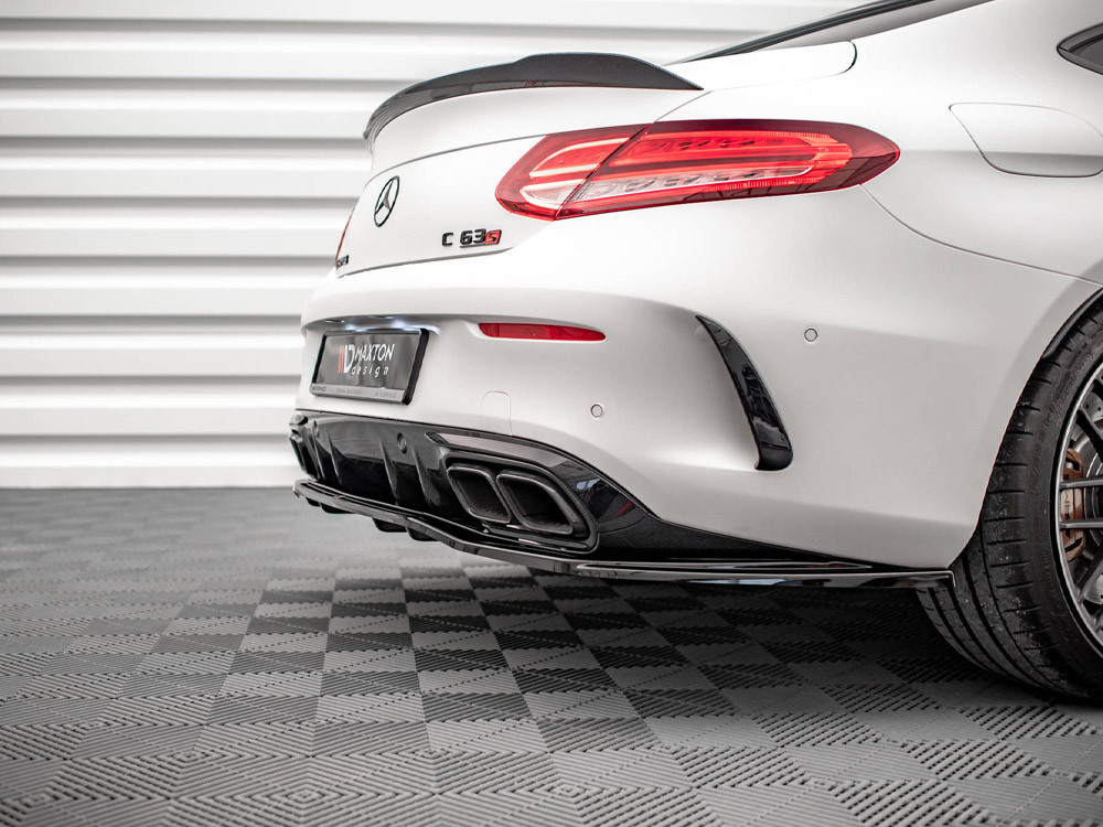 Maxton Rear Splitter (Vertical Bars) Mercedes-AMG C 63AMG Coupe AMG Aero Pack C205 Facelift