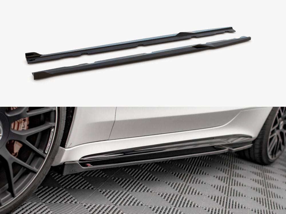 Maxton Side Skirts Diffusers V.2 Mercedes-AMG C 63AMG Coupe C205 Facelift