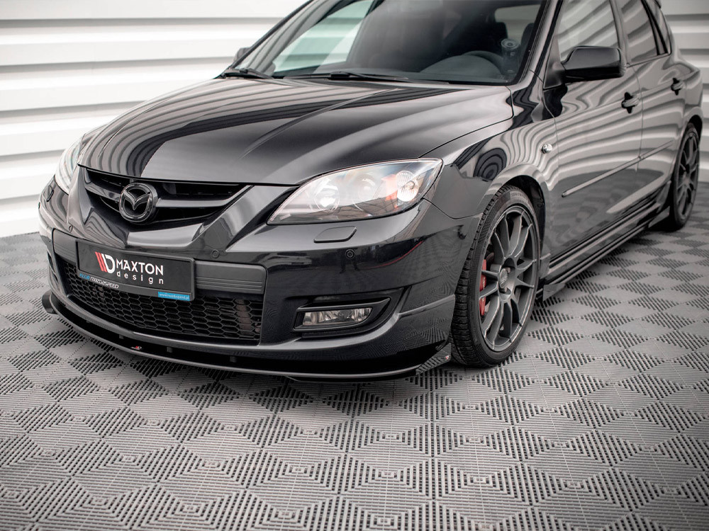 Maxton Street PRO Front Splitter V.1 + Flaps Mazda 3 MPS Mk1