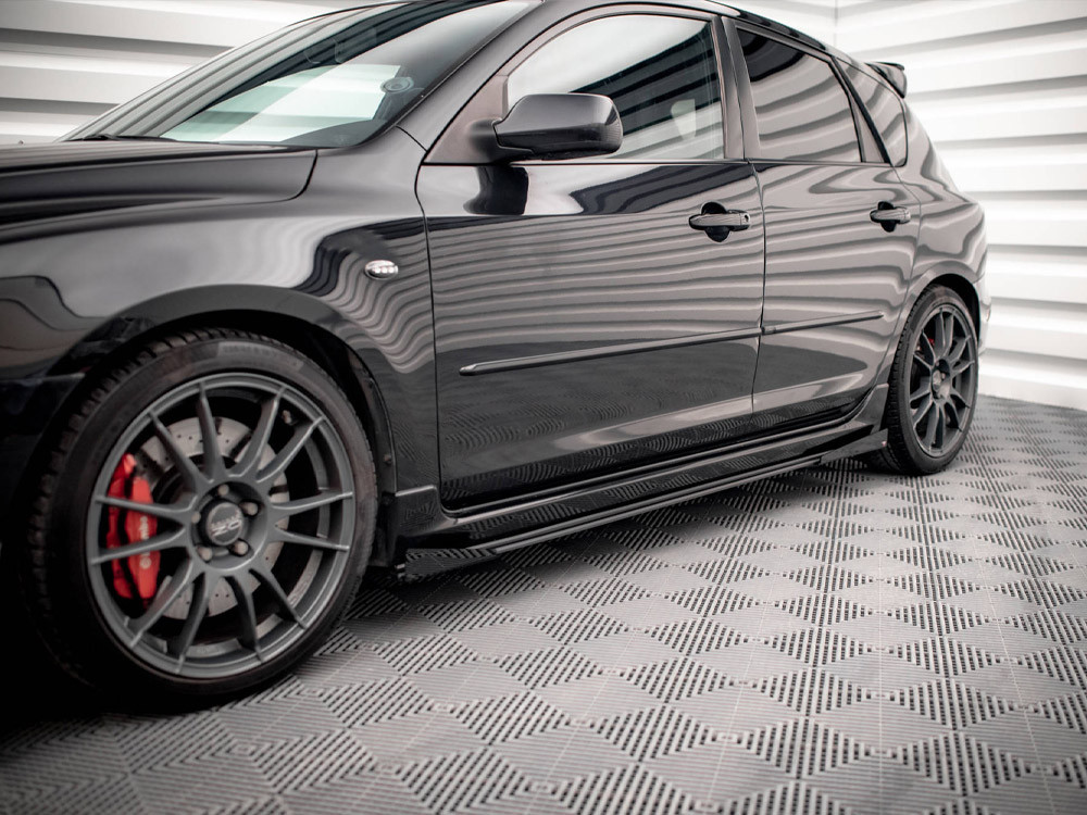 Maxton Street PRO Side Skirts Diffusers + Flaps Mazda 3 MPS Mk1