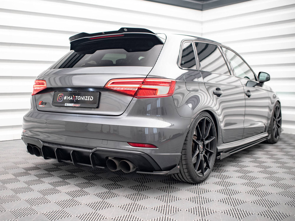 Maxton Street PRO Rear Side Splitters (+flaps) Audi S3 Sportback 8V Facelift