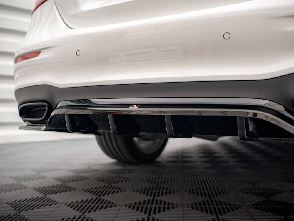 Maxton Rear Splitter (Vertical Bars) Mercedes E AMG-Line Sedan W213 Facelift
