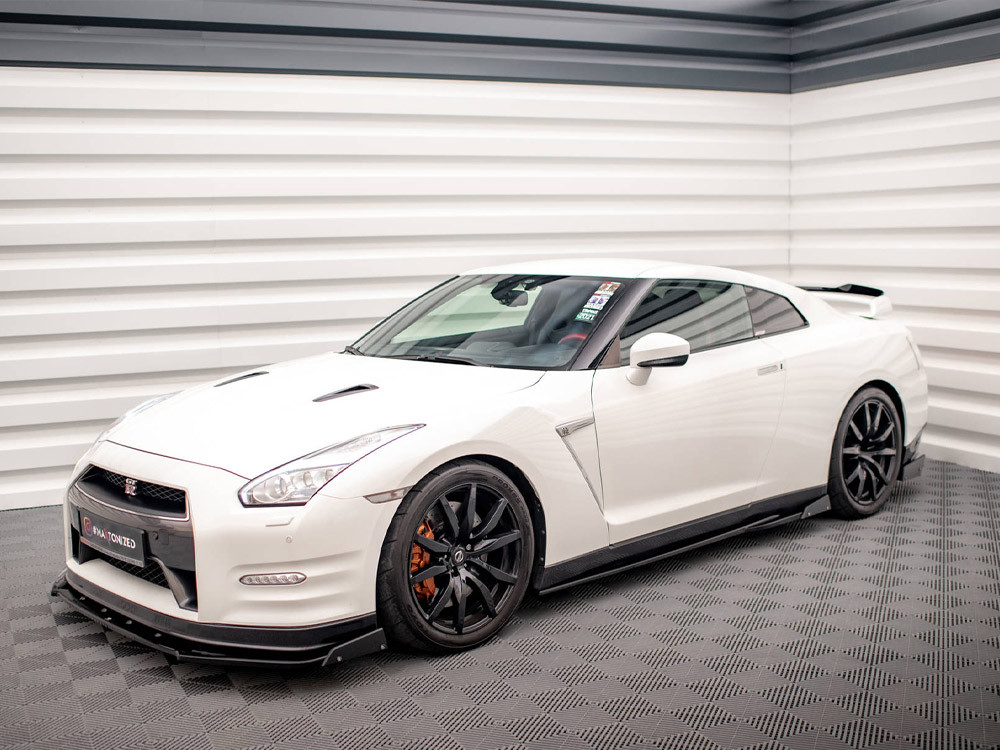 Maxton Side Skirts Diffusers + Flaps Nissan GTR R35 1st Facelift