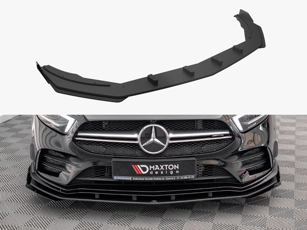 Maxton Street PRO Front Splitter + Flaps Mercedes A35 AMG / AMG-Line Aero Pack W177