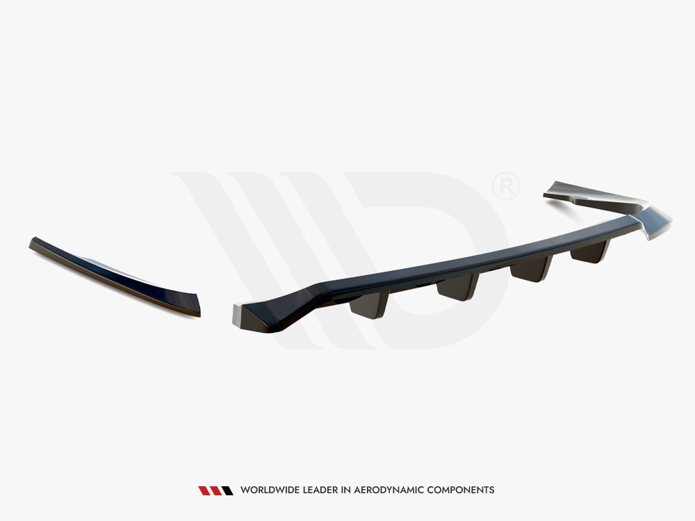 Maxton Central Rear Splitter (Vertical Bars) Volvo C70 Mk1