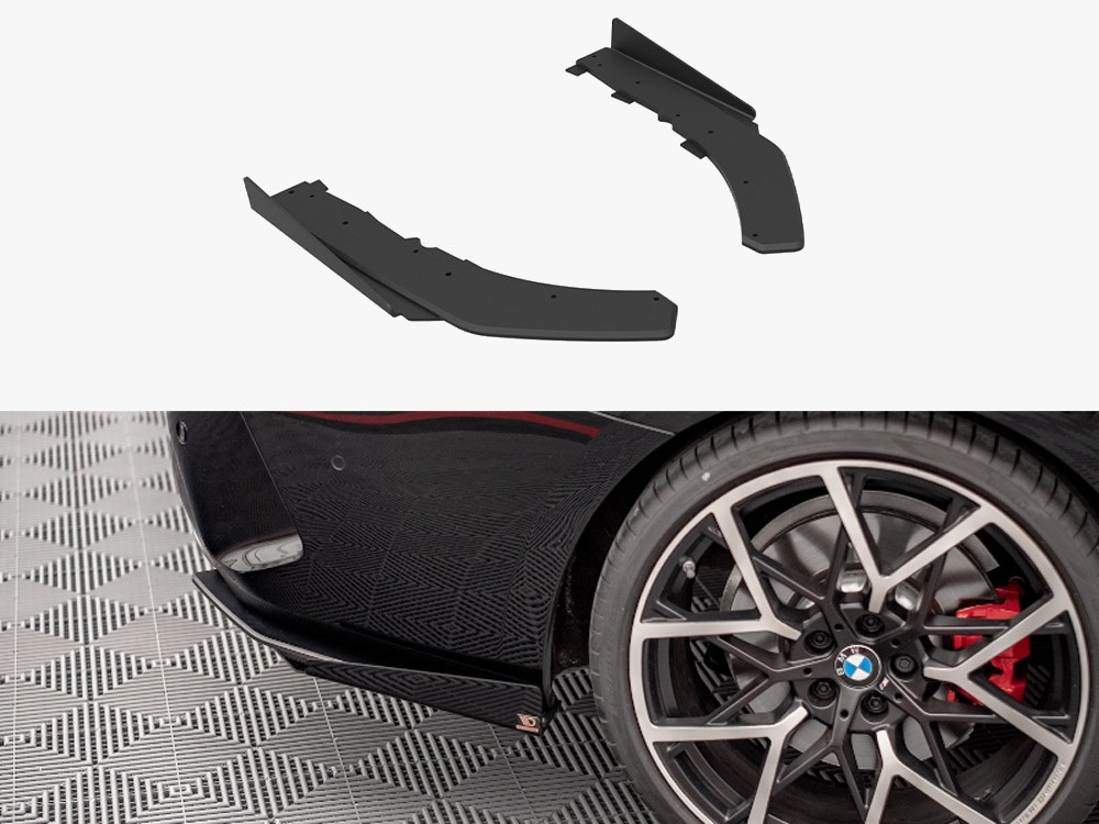 Maxton Street Pro Rear Side Splitters + Flaps BMW 4 M-Pack G22 / G23 / G22 Facelift / G23 Facelift