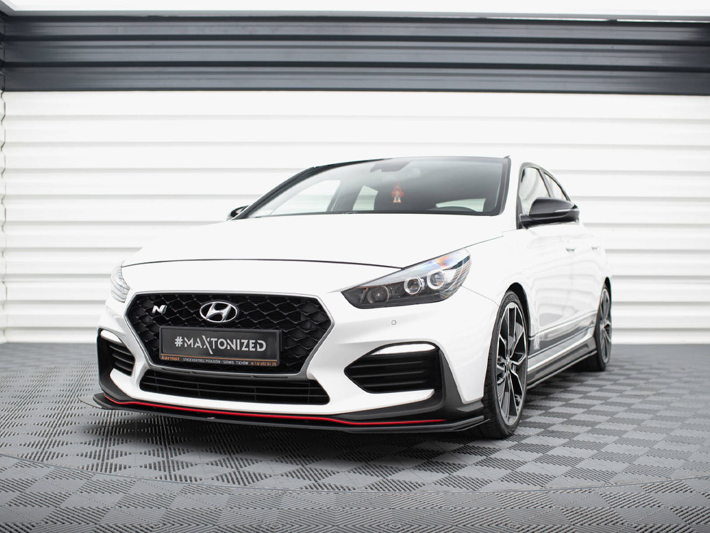 Maxton Street PRO Front Splitter + Flaps Hyundai I30 N Mk3 Hatchback / Fastback