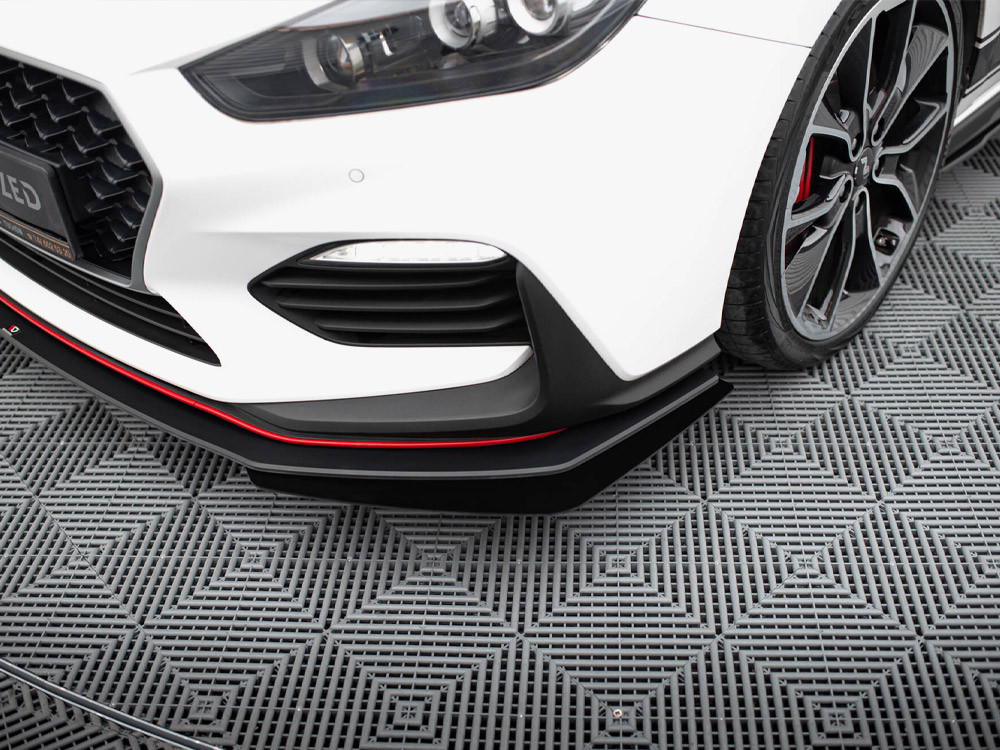 Maxton Street PRO Front Splitter + Flaps Hyundai I30 N Mk3 Hatchback / Fastback