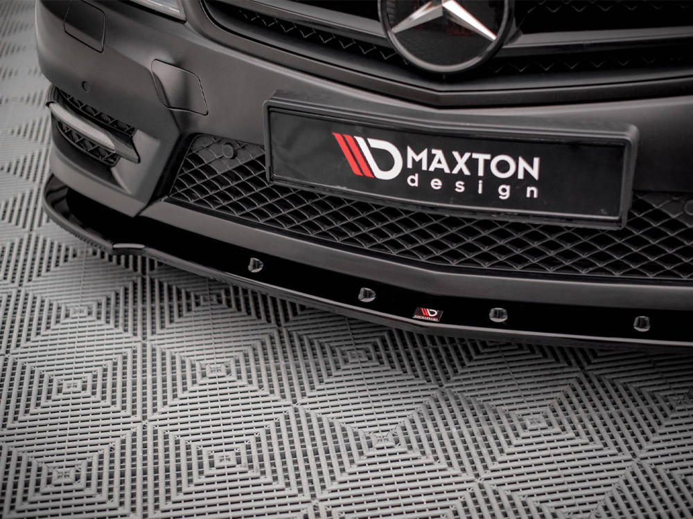 Maxton Front Splitter V.2 Mercedes-Benz C Coupe / Sedan / Estate AMG-Line C204 / W204 Facelift / S204 Facelift