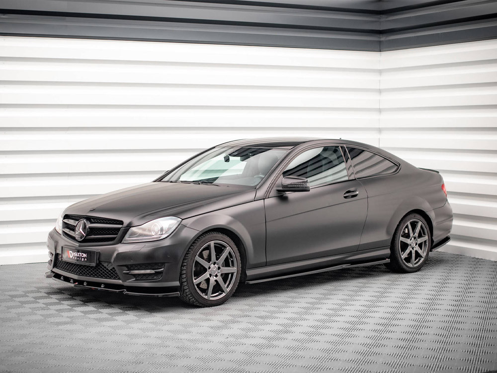 Maxton Side Skirts Diffusers Mercedes-Benz C Coupe / Sedan / Estate AMG-Line C204 / W204 Facelift / S204 Facelift