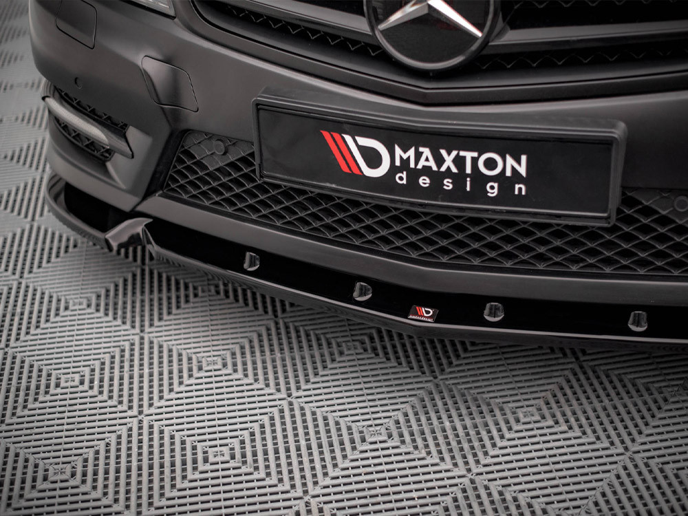 Maxton Front Splitter V.1 Mercedes-Benz C Coupe / Sedan / Estate AMG-Line C204 / W204 Facelift / S204 Facelift