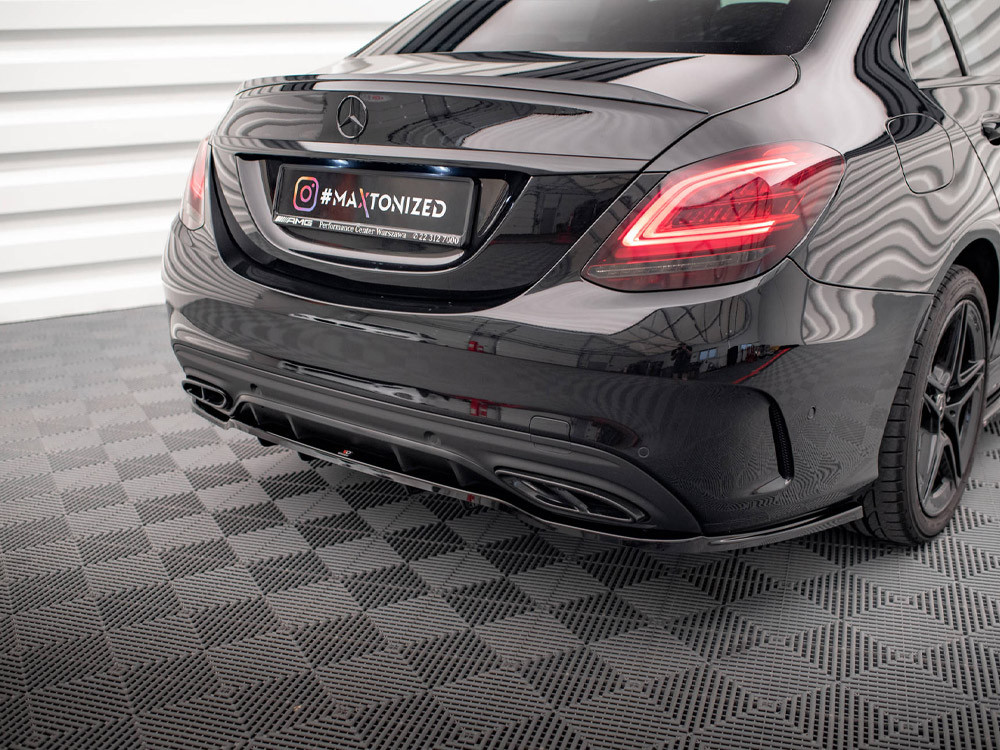 Maxton Rear Splitter (Vertical Bars) Mercedes C AMG Line W205 Facelift