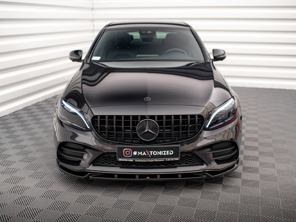 Maxton Front Splitter V.2 Mercedes-Benz C AMG Line Sedan / Coupe / Estate W205 / C205 / S205 Facelift