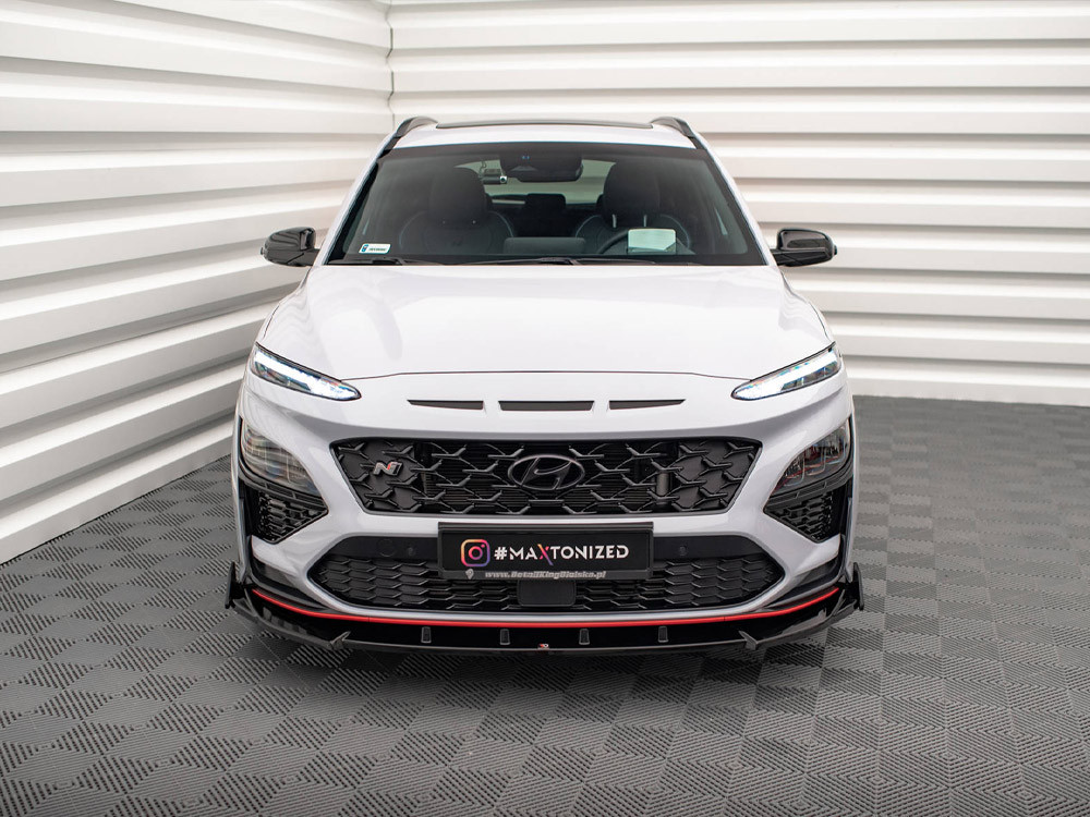 Maxton Front Splitter V.2 + Flaps Hyundai Kona N Mk1