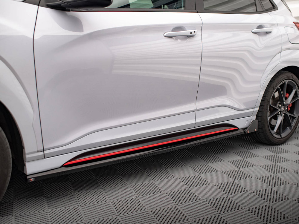 Maxton Side Skirts Diffusers V.1 + Flaps Hyundai Kona N Mk1