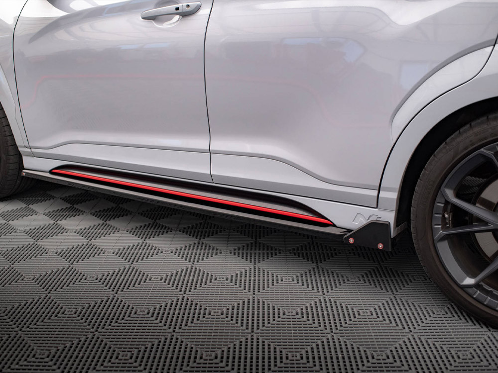 Maxton Side Skirts Diffusers V.1 + Flaps Hyundai Kona N Mk1