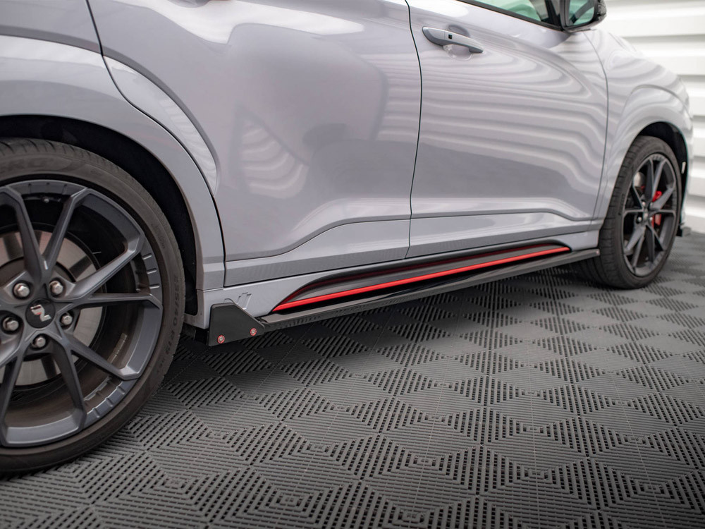 Maxton Side Skirts Diffusers V.1 + Flaps Hyundai Kona N Mk1