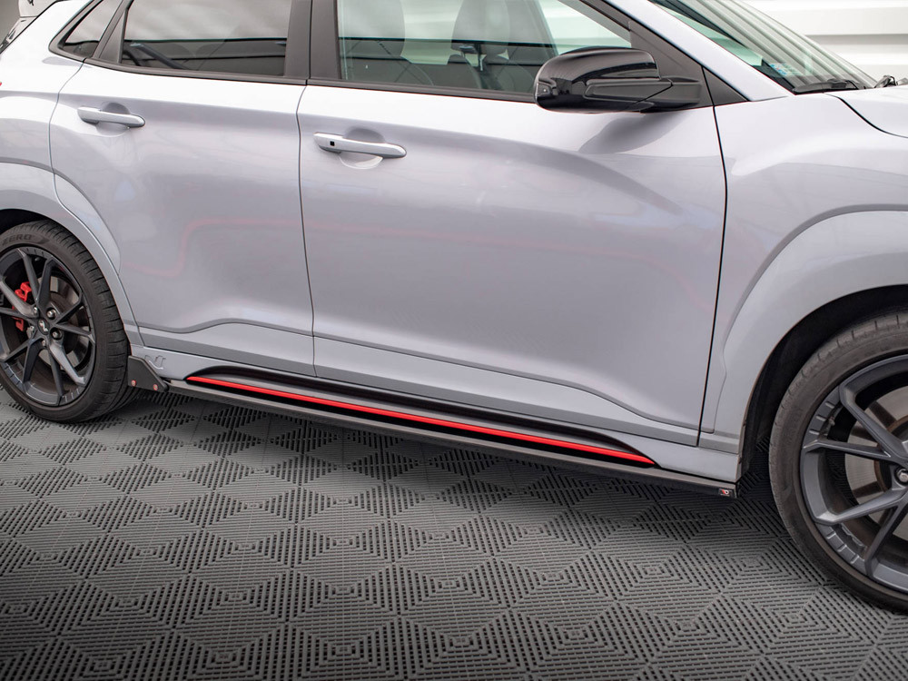 Maxton Side Skirts Diffusers V.1 + Flaps Hyundai Kona N Mk1