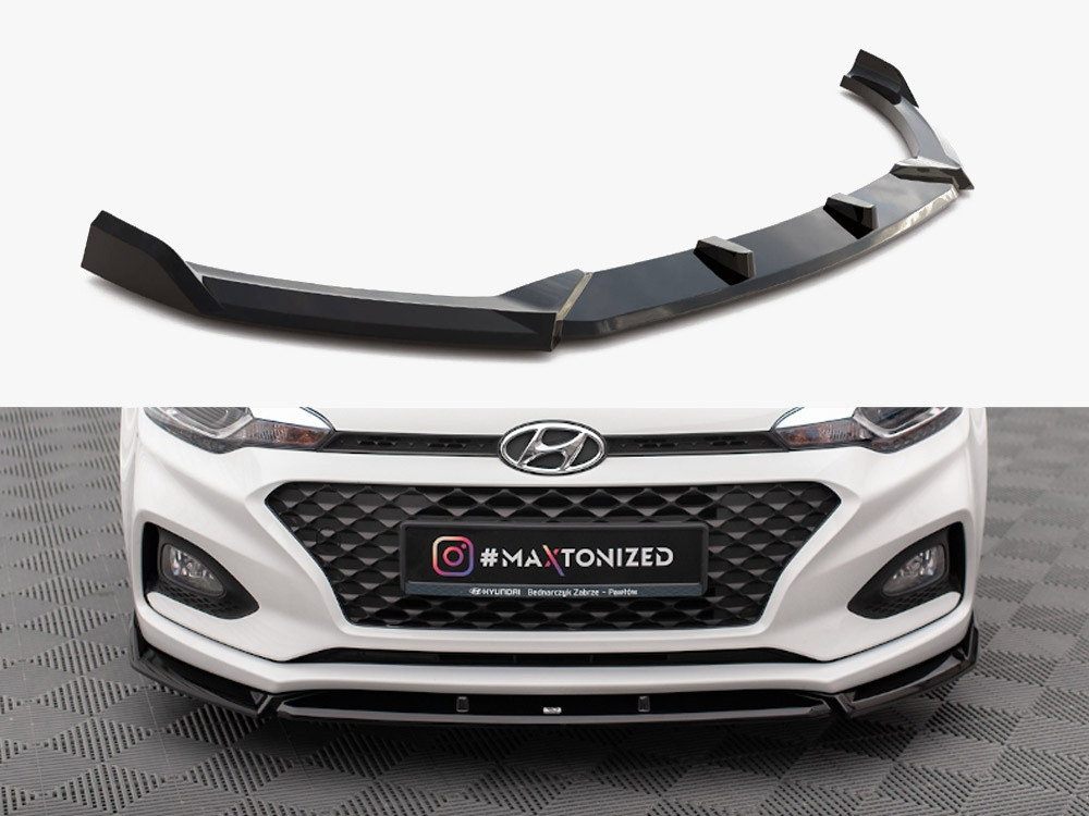 Maxton Front Splitter Front Splitter V.2 Hyundai I20 Mk2 Facelift Maxton Front Splitter Front Splitter V.2 Hyundai I20 Mk2 Facelift