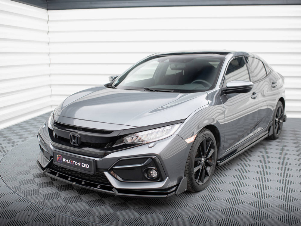 Maxton Front Splitter V.1 + Flaps Honda Civic Sport Mk 10