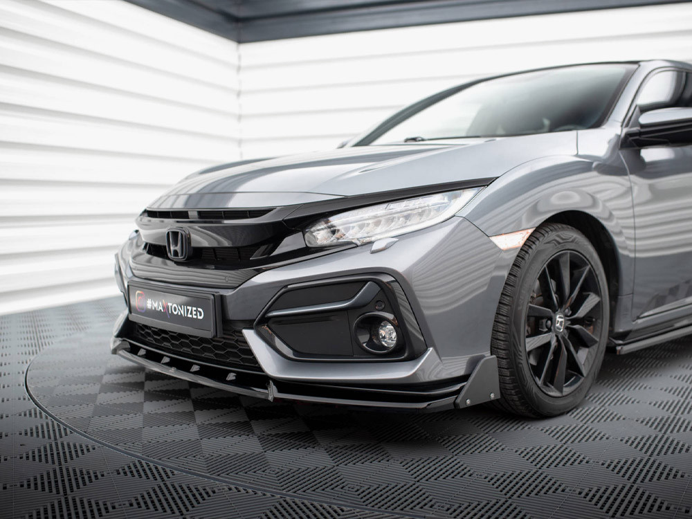 Maxton Front Splitter V.1 + Flaps Honda Civic Sport Mk 10