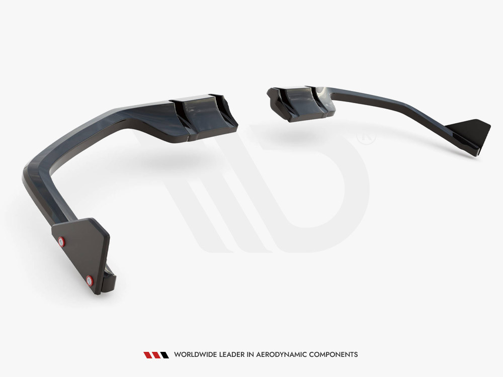 Maxton Rear Splitter V.1 (Vertical Bars) + Flaps Honda Civic Sport Mk10 Facelift