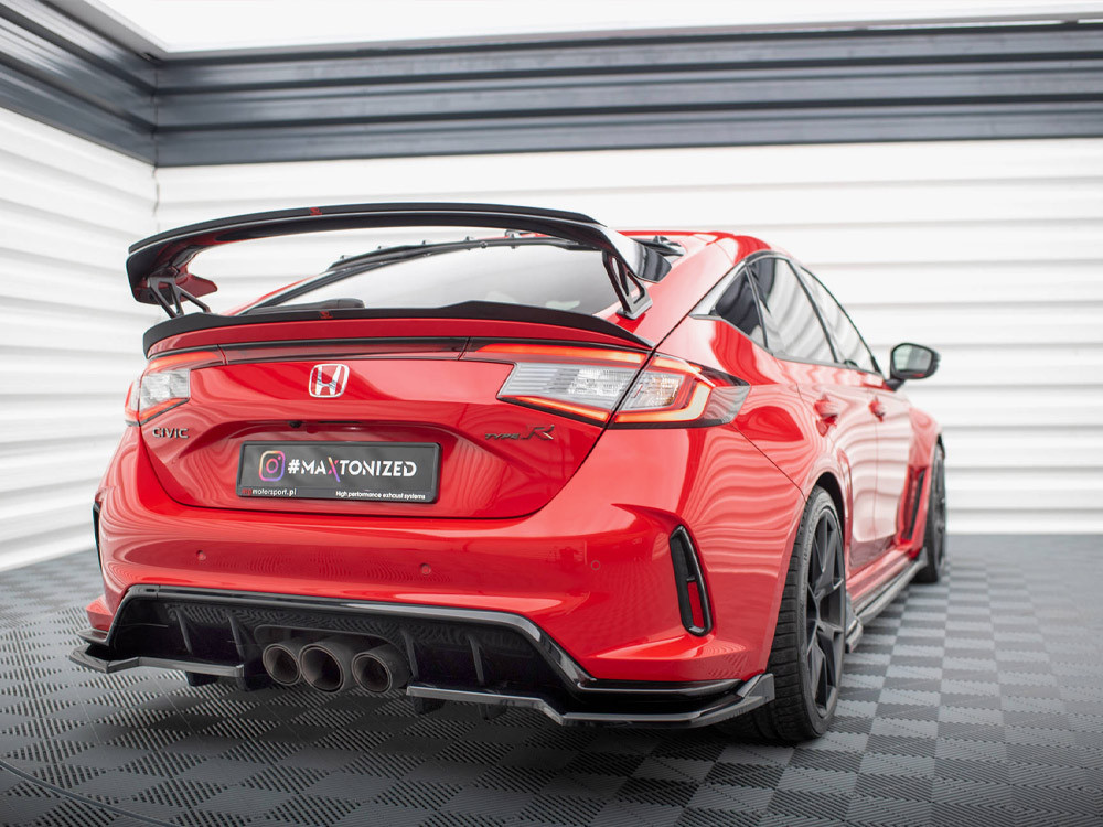 Maxton Central Rear Splitter (Vertical Bars) V.2 Honda Civic Type-R Mk 11