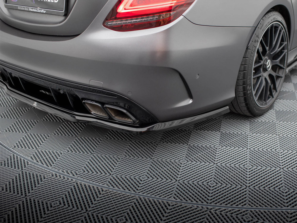 Maxton Rear Splitter (Vertical Bars) Mercedes-AMG C63 Sedan / Estate W205 Facelift