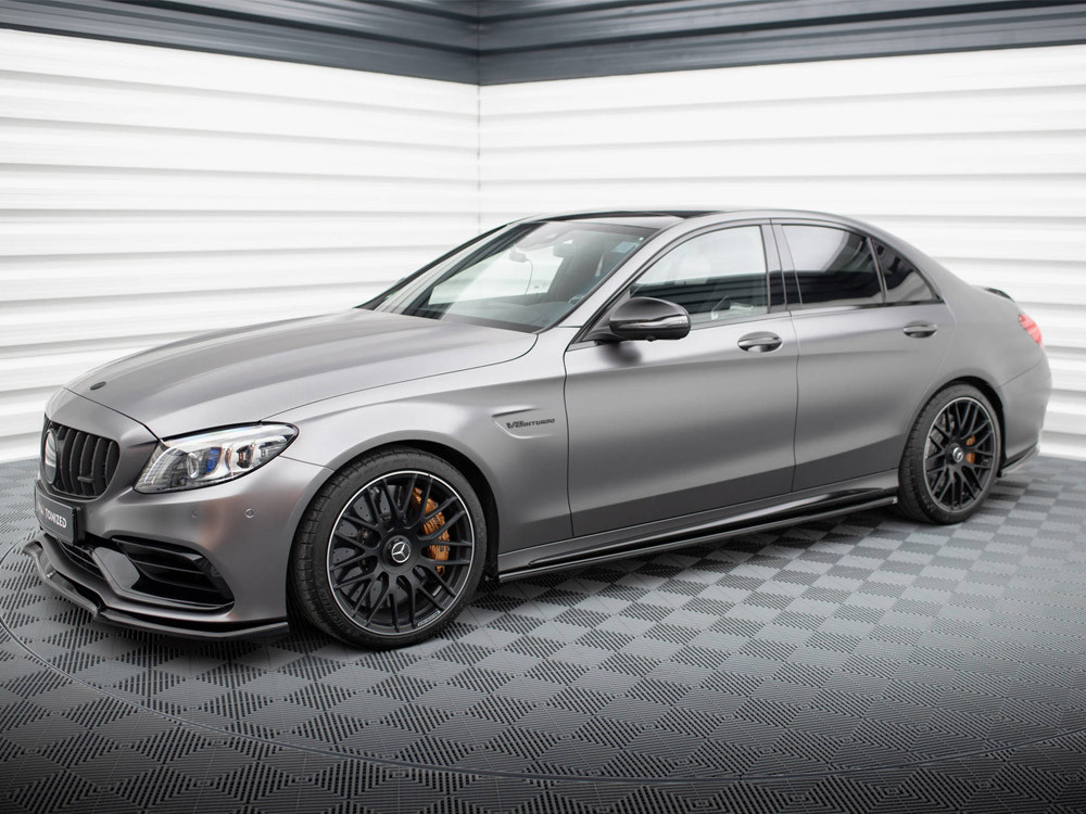 Maxton Side Skirts Diffusers Mercedes-AMG C63 Sedan / Estate W205 Facelift
